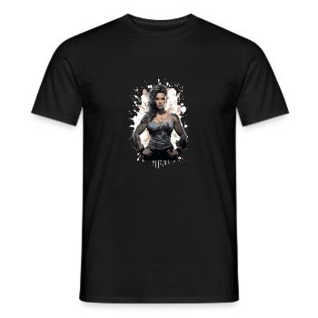 Fitness Femme Muscles Femme Bodybuilder - T-shirt homme - noir - Devant - AI Model Male 178 light (178cm)