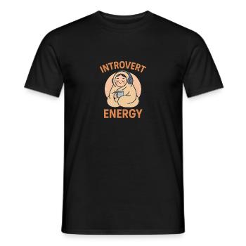 Introvert Energy - Männer T-Shirt - Schwarz - Vorne - AI Model Male 178 light (178cm)