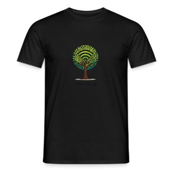 Nature is my wifi - Männer T-Shirt - Schwarz - Vorne - AI Model Male 178 light (178cm)