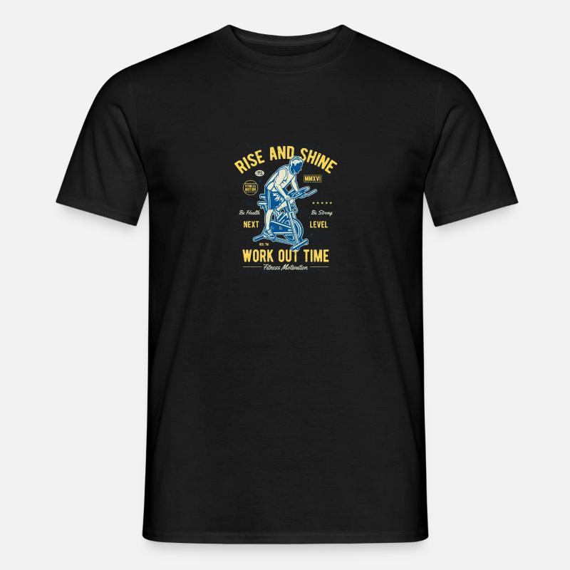Work Out Time - Männer T-Shirt - Schwarz