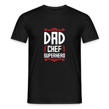 Papa patron papa super-héros - T-shirt homme - noir - Devant - AI Model Male 178 light (178cm)