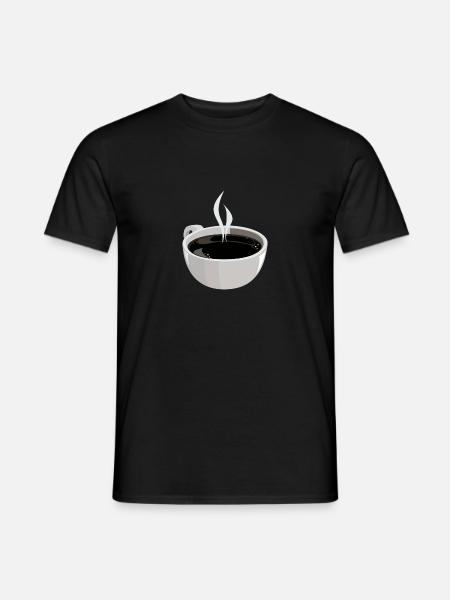 Heißer Kaffee - Männer T-Shirt - Schwarz