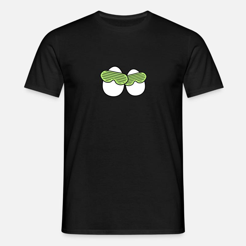 Funky Eggs - Männer T-Shirt - Schwarz