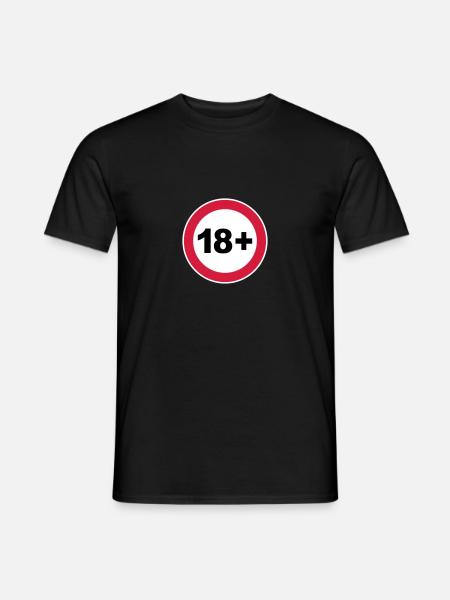 18th / 18th birthday. / 18+ - Men's T-Shirt - black