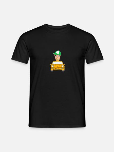 Würmeli from the car - Men's T-Shirt - black