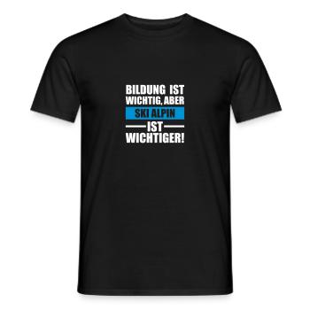 Ski Alpin Sportart - Männer T-Shirt - Schwarz - Vorne - AI Model Male 178 light (178cm)