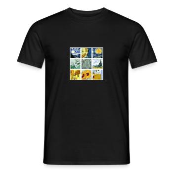 Van gogh tumblr - T-shirt homme - noir - Devant - AI Model Male 178 light (178cm)