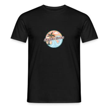 Santa Cruz Kalifornien 70er 80er Sonnenuntergang - Männer T-Shirt - Schwarz - Vorne - AI Model Male 178 light (178cm)