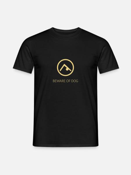 beware of dog - Men's T-Shirt - black