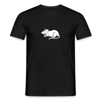Ratte / rat (2c) - Men's T-Shirt - black - Front - AI Model Male 178 light (178cm)