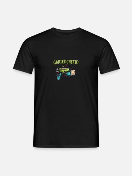 Gartenchefin Gärtnerin Hobbygärtnerin Geschenk - Männer T-Shirt - Schwarz