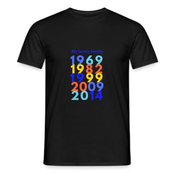 my lovely family .. in Jahren. Deine Familie - Männer T-Shirt - Schwarz - Vorne - AI Model Male 178 light (178cm)