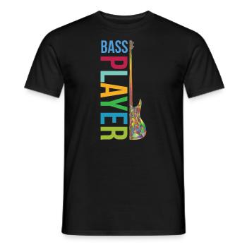 BASS PLAYER - Bass guitar - Men's T-Shirt - black - Front - AI Model Male 178 light (178cm)