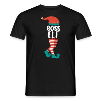 Weihnachts Elf Partnerlook Design Xmas Elfen - Männer T-Shirt - Schwarz - Vorne - AI Model Male 178 light (178cm)