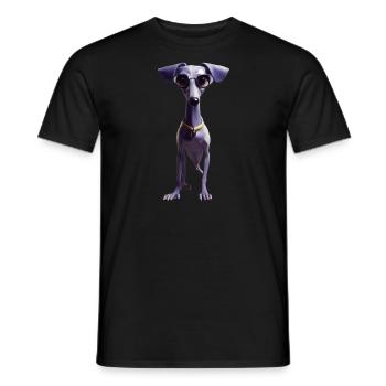 Italienisches Windspiel Hund - Männer T-Shirt - Schwarz - Vorne - AI Model Male 178 light (178cm)