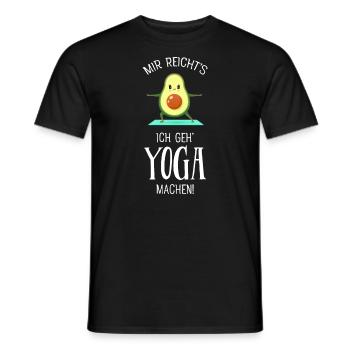 Mir Reichts Ich Geh Yoga Machen - Avocado Yogi - Männer T-Shirt - Schwarz - Vorne - AI Model Male 178 light (178cm)