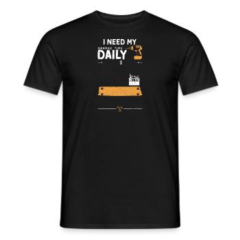I Need My Garage Time Daily - Männer T-Shirt - Schwarz - Vorne - AI Model Male 178 light (178cm)