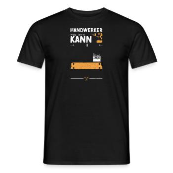 Handwerker Weil Ich's Kann - Männer T-Shirt - Schwarz - Vorne - AI Model Male 178 light (178cm)