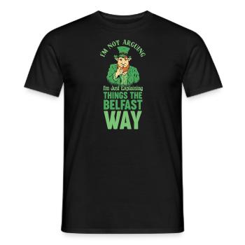 Irlandais Belfast St Patrick’s Day Citation - T-shirt homme - noir - Devant - AI Model Male 178 light (178cm)