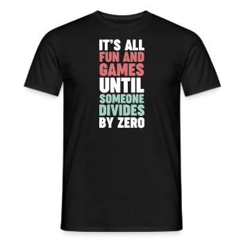 Nerd des mathématiques jusqu’à ce que quelqu’un divise par zéro - T-shirt homme - noir - Devant - AI Model Male 178 light (178cm)