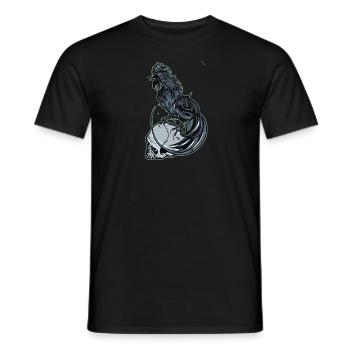 // Angry Rooster - Men's T-Shirt - black - Front - AI Model Male 178 light (178cm)
