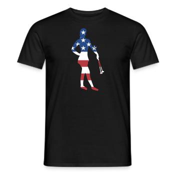 Baton Twirler Us Flag Baton Twirling - Männer T-Shirt - Schwarz - Vorne - AI Model Male 178 light (178cm)