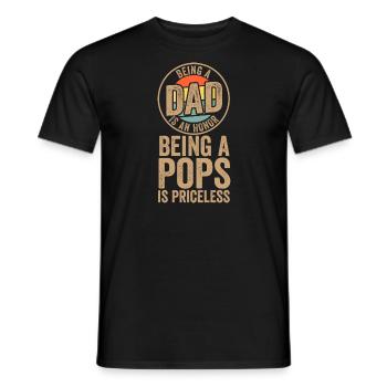 Papa & Opa Familie Vater Geschenk - Männer T-Shirt - Schwarz - Vorne - AI Model Male 178 light (178cm)