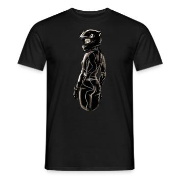 Motorradfahrerin für eine Motorradfahrerin - Männer T-Shirt - Schwarz - Vorne - AI Model Male 178 light (178cm)