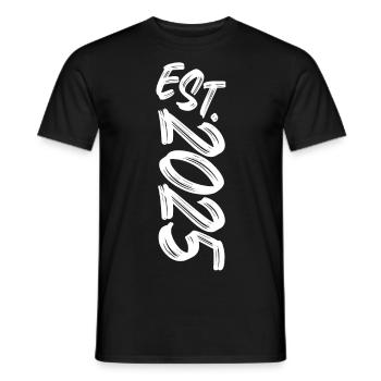 Est. 2025 - Established 2025 - Geburtstag Geschenk - Männer T-Shirt - Schwarz - Vorne - AI Model Male 178 light (178cm)