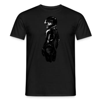 Motorradfahrerin Motorrad für eine - Männer T-Shirt - Schwarz - Vorne - AI Model Male 178 light (178cm)