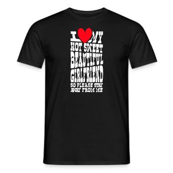 Ich Liebe Meine Freundin Paare Freund Geschenkidee - Männer T-Shirt - Schwarz - Vorne - AI Model Male 178 light (178cm)