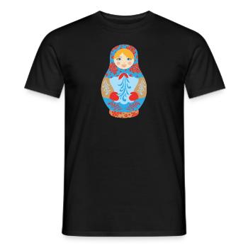 Matryochka cadeau poupée URSS Russie - T-shirt homme - noir - Devant - AI Model Male 178 light (178cm)