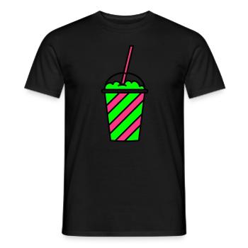 Slush Eis Becher - Männer T-Shirt - Schwarz - Vorne - AI Model Male 178 light (178cm)