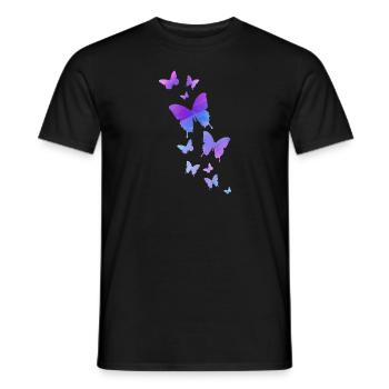 Papillon Papillon Animal Couleur colorée - T-shirt homme - noir - Devant - AI Model Male 178 light (178cm)