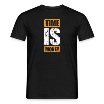 TIME IS MONEY ZEIT IST GELD - Men's T-Shirt - black - Front - AI Model Male 178 light (178cm)