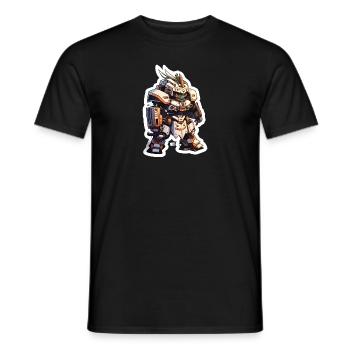 Chibi Bot - Männer T-Shirt - Schwarz - Vorne - AI Model Male 178 light (178cm)
