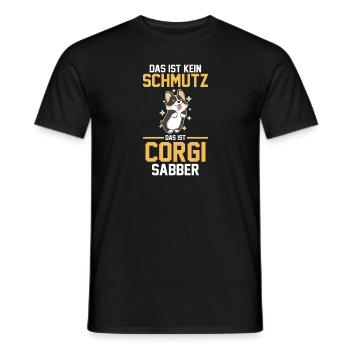 Hund Corgi - Männer T-Shirt - Schwarz - Vorne - AI Model Male 178 light (178cm)