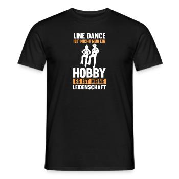 Line Dance Tänzer - Männer T-Shirt - Schwarz - Vorne - AI Model Male 178 light (178cm)