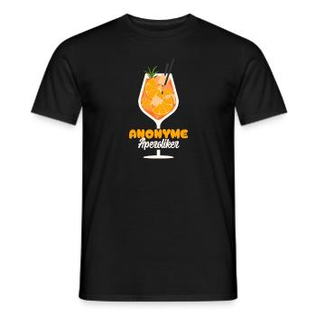 Anonyme Aperoliker - Männer T-Shirt - Schwarz - Vorne - AI Model Male 178 light (178cm)