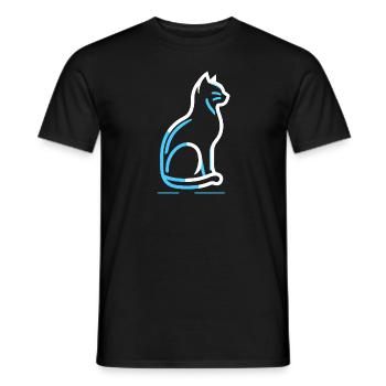 pet symbol pet - Men's T-Shirt - black - Front - AI Model Male 178 light (178cm)