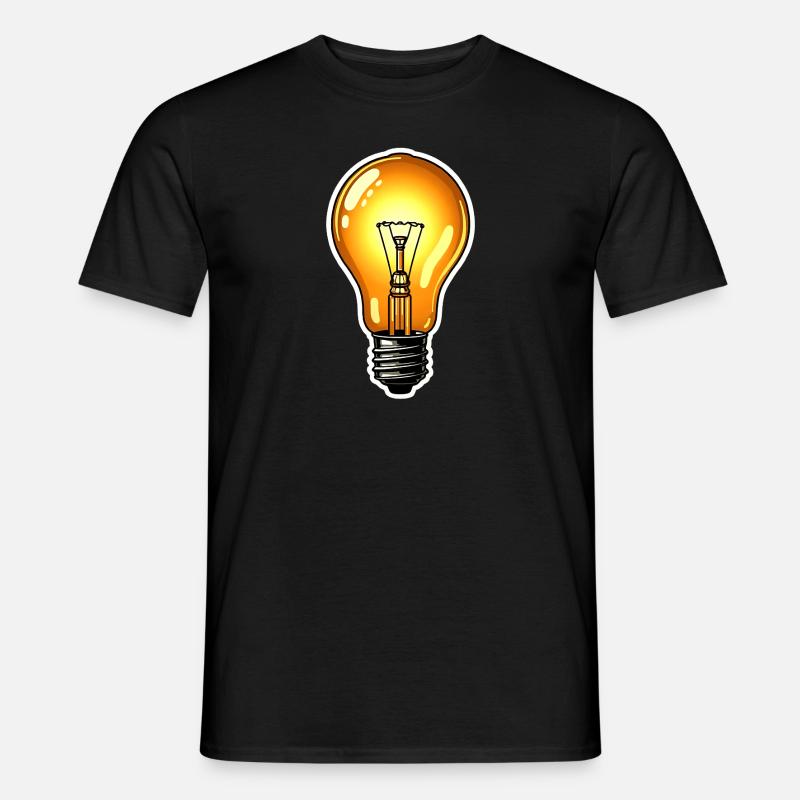 Glühbirne - Männer T-Shirt - Schwarz