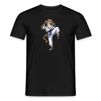 Martial Arts Tiger - Men's T-Shirt - black - Front - AI Model Male 178 light (178cm)