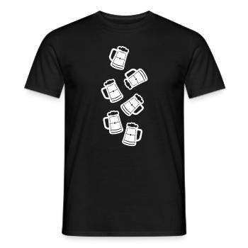Chope de bière bière alcool Cheers - T-shirt homme - noir - Devant - AI Model Male 178 light (178cm)