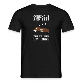 Cornhole Beanbag Cadeau - T-shirt homme - noir - Devant - AI Model Male 178 light (178cm)