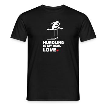 J’aime les obstacles - T-shirt homme - noir - Devant - AI Model Male 178 light (178cm)
