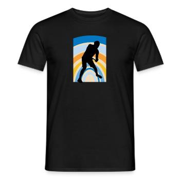 Player Frisbee - Men's T-Shirt - black - Front - AI Model Male 178 light (178cm)