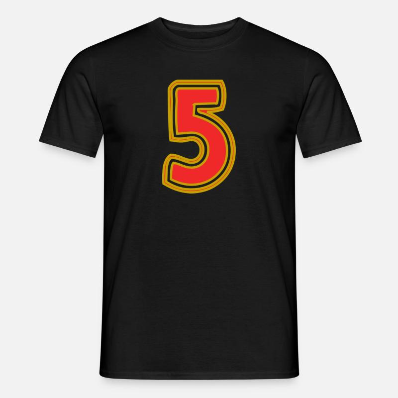 5 - Männer T-Shirt - Schwarz