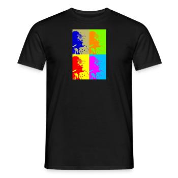gustav - Männer T-Shirt - Schwarz - Vorne - AI Model Male 178 light (178cm)