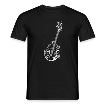 Kunstvolles Gitarrendesign - Männer T-Shirt - Schwarz - Vorne - AI Model Male 178 light (178cm)