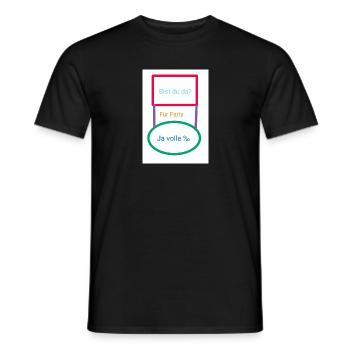 Antwort - Männer T-Shirt - Schwarz - Vorne - AI Model Male 178 light (178cm)